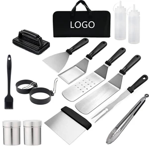 Griddle Accessories 15pcs Flat Top Grill Tools Set