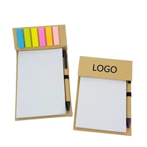 Custom Printed  Sticky Notes Set with Pen