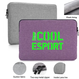 Polyester Laptop Sleeve w/ Suction Fabric & Plush Interior | https://www.bestnamebadges.com
