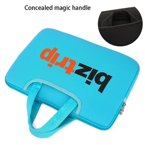 Foam Laptop Sleeve w/ Concealed Weave Handle | https://www.bestnamebadges.com