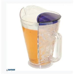 1.5L plastic pitcher with ice chamber