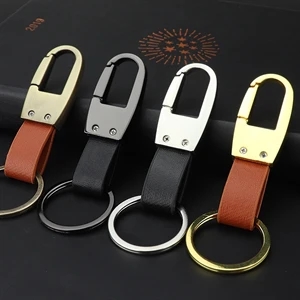 men's business leather key ring