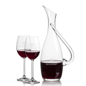 Uxbridge Carafe & Woodbridge Wine Set | https://www.bestnamebadges.com