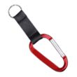 Carabiner Key Ring w/ Black Strap | https://www.bestnamebadges.com