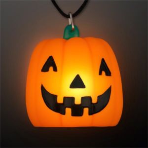 Light Up Orange Pumpkin Necklaces