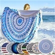 Custom Round Beach Towel | https://www.bestnamebadges.com