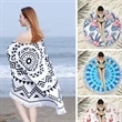 Custom Round Beach Towel | https://www.bestnamebadges.com