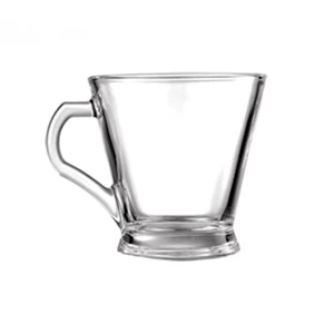 6 oz. Classis Glass Coffee Mugs w/ Custom Logo & Handle Cups