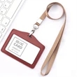 Lanyard With Premium Leather Card Holder | https://www.bestnamebadges.com