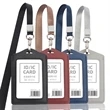 Lanyard With Premium Leather Card Holder | https://www.bestnamebadges.com