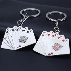 Playing card keychain