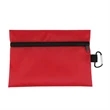 8.5" x 6" Ripstop Utility Zipper Pouch With Carabiner | https://www.bestnamebadges.com