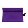 8.5" x 6" Ripstop Utility Zipper Pouch With Carabiner | https://www.bestnamebadges.com