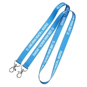 3/5" Double Ended Lobster Claw Polyester Sublimation Lanyard