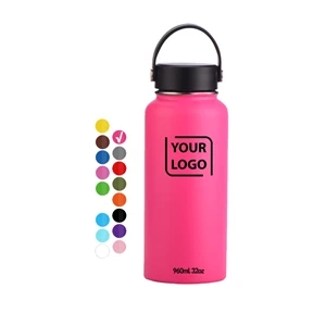 32 oz Double Vacuum Insulated Sports Bottle | https://www.bestnamebadges.com