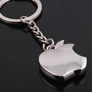 Silver Apple Shape Keychain
