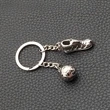 Football Shaped Key Chain with Shoes and Soccer Key Ring | https://www.bestnamebadges.com