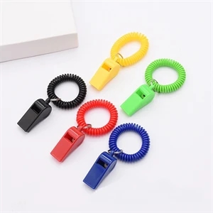 Whistle Key Chain with Coil