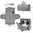 Convertible Garment Bag with Shoulder Strap | https://www.bestnamebadges.com