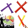 Thunder Cheer Sticks | https://www.bestnamebadges.com