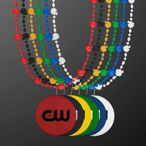 Football Head Party Bead Necklaces with Medallions