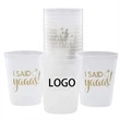 16 oz. Translucent Large Frosted Stadium Plastic Cup | https://www.bestnamebadges.com