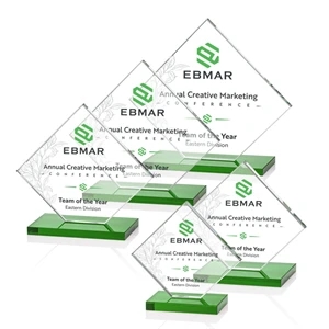 Wellington VividPrint™ Award - Green | https://www.bestnamebadges.com