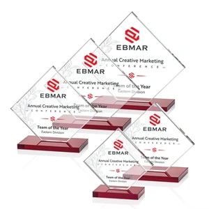 Wellington VividPrint™ Award - Red | https://www.bestnamebadges.com