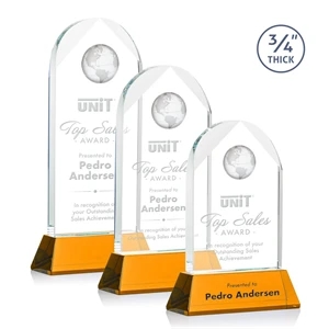 Blake Globe on Newhaven - Amber | https://www.bestnamebadges.com