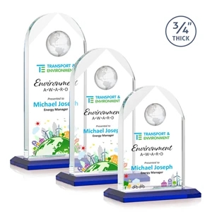 Blake Globe VividPrint™ Award - Blue | https://www.bestnamebadges.com