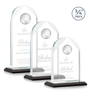 Blake Globe Award - Black | https://www.bestnamebadges.com