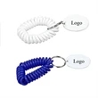 Bracelet Coil Keychain w/ Imprinted Tag | https://www.bestnamebadges.com