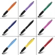 Plastic Ballpoint Pen With Touch Screen On Top | https://www.bestnamebadges.com