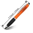Plastic Ballpoint Pen With Touch Screen On Top | https://www.bestnamebadges.com