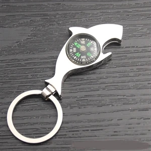 Key Ring With a Wheel Compass