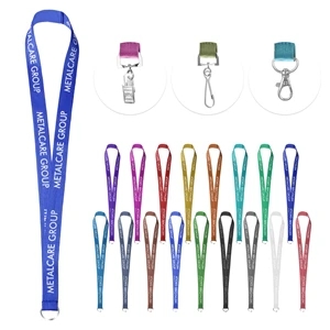 3/4" Silkscreen Polyester Lanyard
