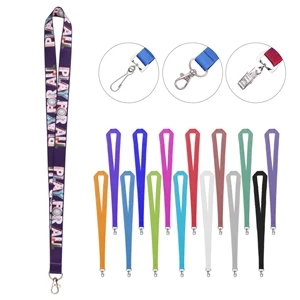 3/4" Full Color Dye Sublimation Lanyard w/Free Attachment