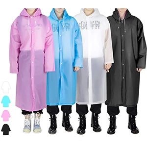 Reusable EVA Raincoat Poncho | https://www.bestnamebadges.com