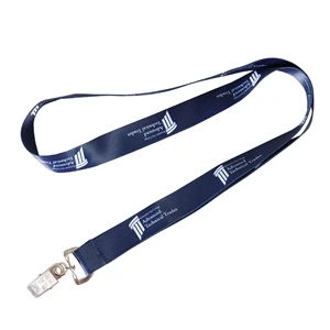 1" Dye Sublimation Polyester Lanyard/ Bulldog Clip