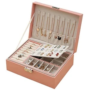 2 Layer Women Jewelry Box Organizer | https://www.bestnamebadges.com