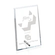 Windsor Rectangle Vertical Award - Chrome | https://www.bestnamebadges.com