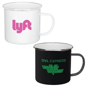 16 oz. Camper Enamel Mug | https://www.bestnamebadges.com