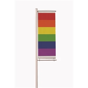Rainbow Light Post Banner 3' x 8' | https://www.bestnamebadges.com