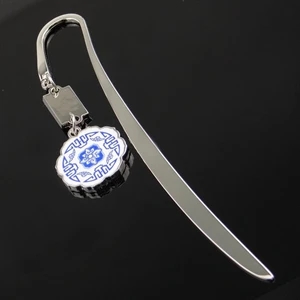Blue and white porcelain bookmark