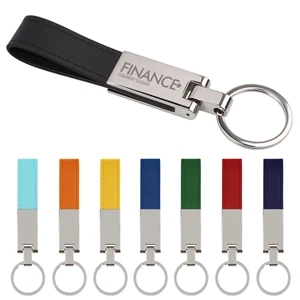 Metal PU Keychain