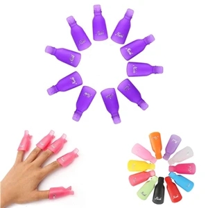 10PC Nail Art Soak Off Cap Clip UV Gel Polish Remover Tool