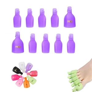 10PC Toe Nail Art Soak Off Clip UV Gel Polish Remover Tool