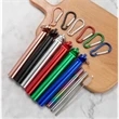 Reusable Stainless Steel Straws With Case Opener | https://www.bestnamebadges.com