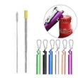 Reusable Stainless Steel Straws With Case Opener | https://www.bestnamebadges.com