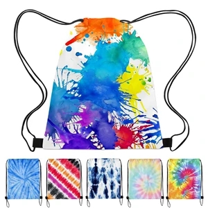 210D Tie Dye Drawstring Backpack